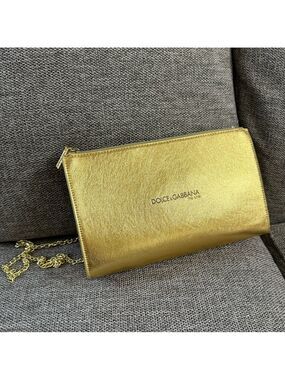 Dolce & Gabbana The One Golden Pouch On Chain New Authentic